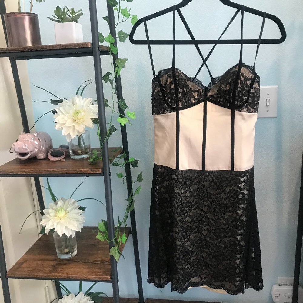Bustier Cocktail Lace Dress